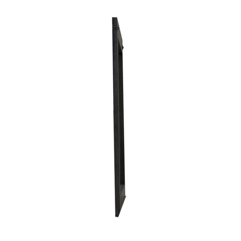 Benjara Galle 38 x 50 Dresser Mirror, Rectangular, Metal Accents, Dark Wood, Gray, Black
