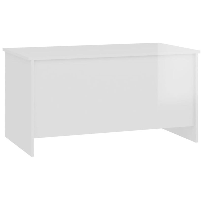 vidaXL Coffee Table High Gloss White 40.2"x21.9"x20.7" Engineered Wood