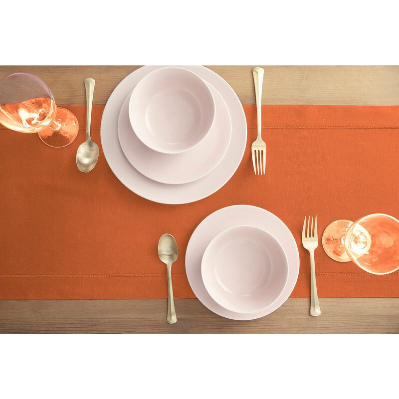 Solino Home Cotton Linen Hemstitch Table Runner