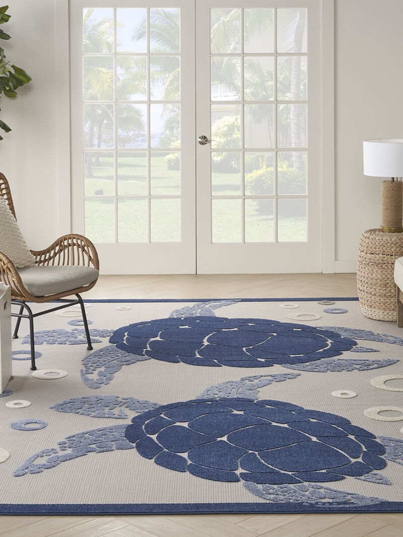 Aloha ALH27 Navy/Blue 9' x 12' Rug
