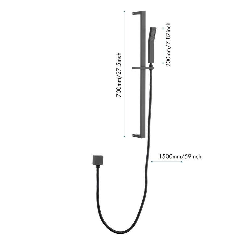 Eco-Performance Handheld Shower With 28-Inch Slide Bar And 59-Inch Hose