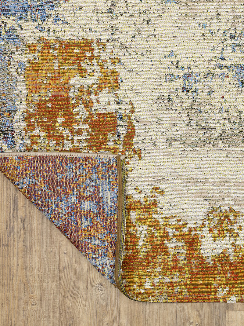 NAPLES 292X  BEIGE/ORANGE 8X10