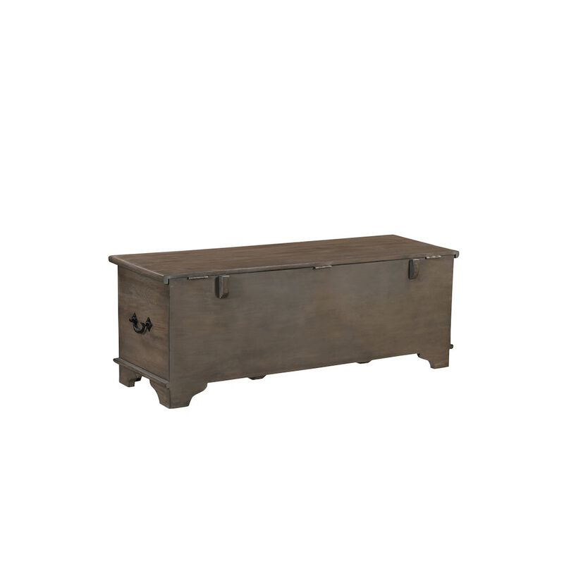 Taran Designs Grayson Carved Solid Wood Storage Ottoman