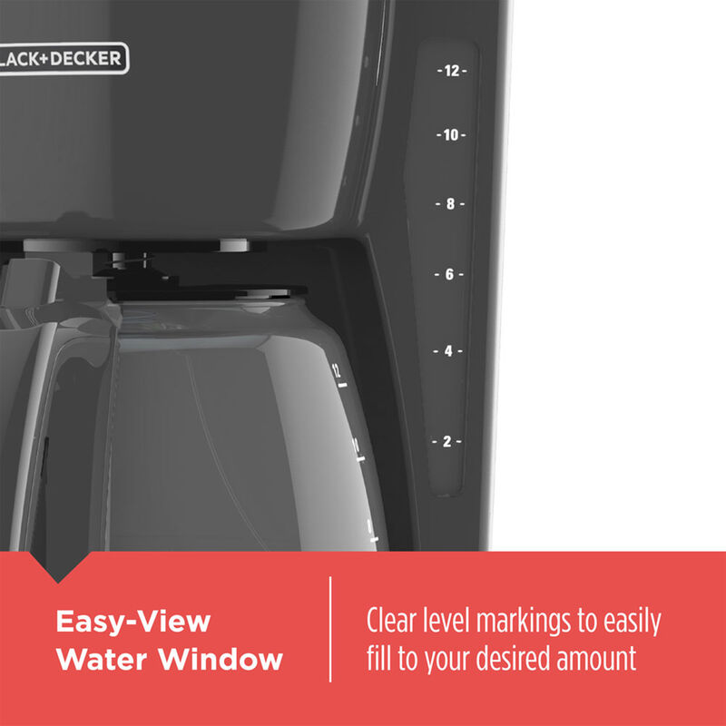 Black and Decker 12 Cup Programmable Coffee Maker in Gray