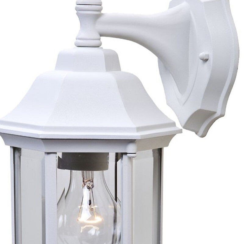 Hivvago White Clear Glass Swing Arm Wall Light