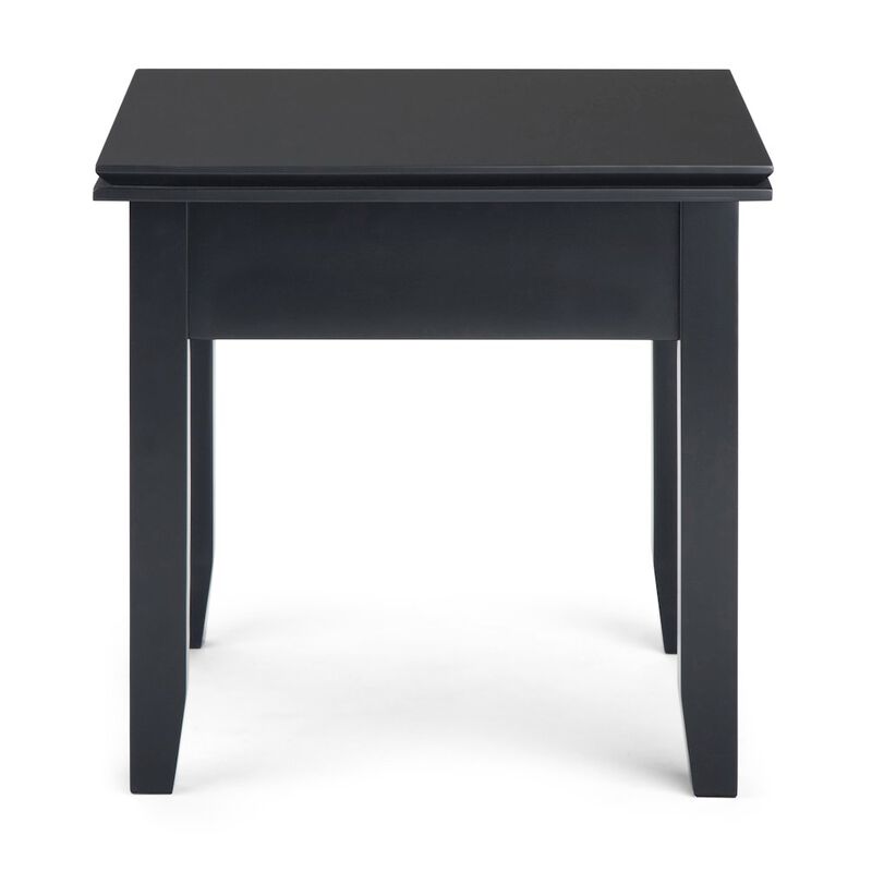 Simpli Home Artisan Solid Wood End Table In Black
