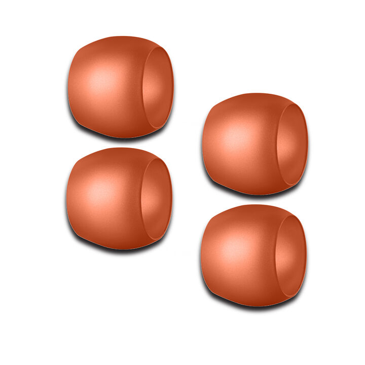 Atmosfera 4 Piece Napkin Ring in Materic Rust Atmosfera 4 Piece Napkin Ring in Materic Rust