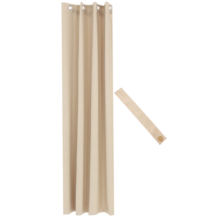Sunnydaze Room Darkening Curtain Panel - Beige - 52 in x 96 in