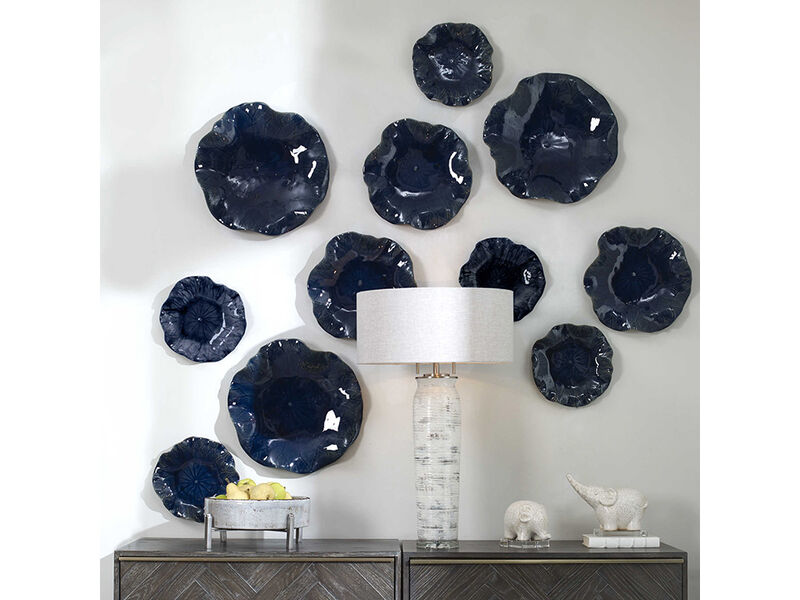 Abella Blue Ceramic Wall Decor