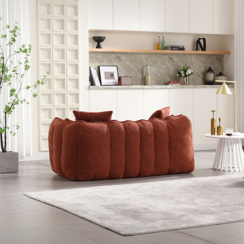 Merax Chenille Lazy Bean Bag Loveseat for Living Room