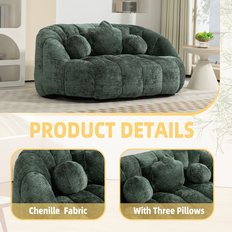 Merax Chenille Bean Bag Sofa Lazy Sofa