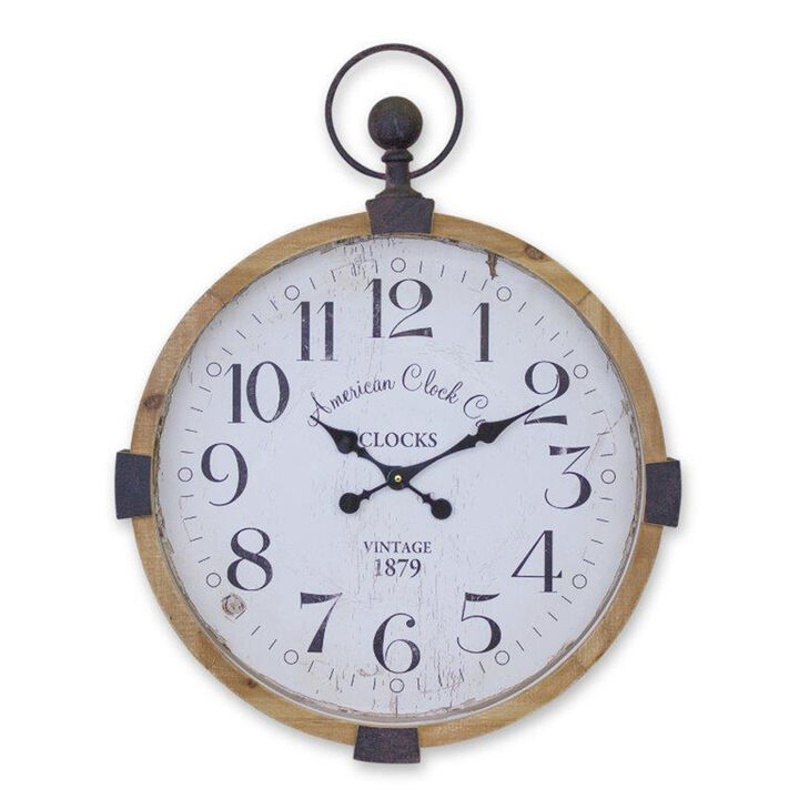 Wall Clock 30.5"D x 34"H MDF/Wood