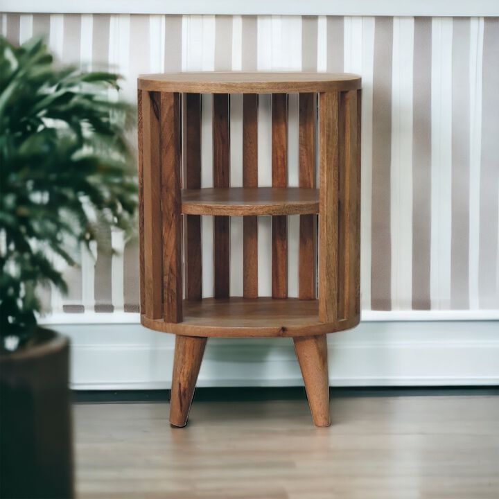 Artisan Furniture Solid Wood Ariella Double Shelf nightstand