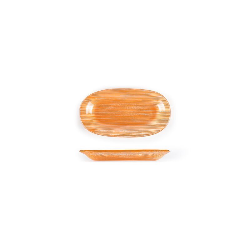 Glass Dinnerware 7.75" x 4.25" x h:0.5" Oval Glass Platter (Set of 4)