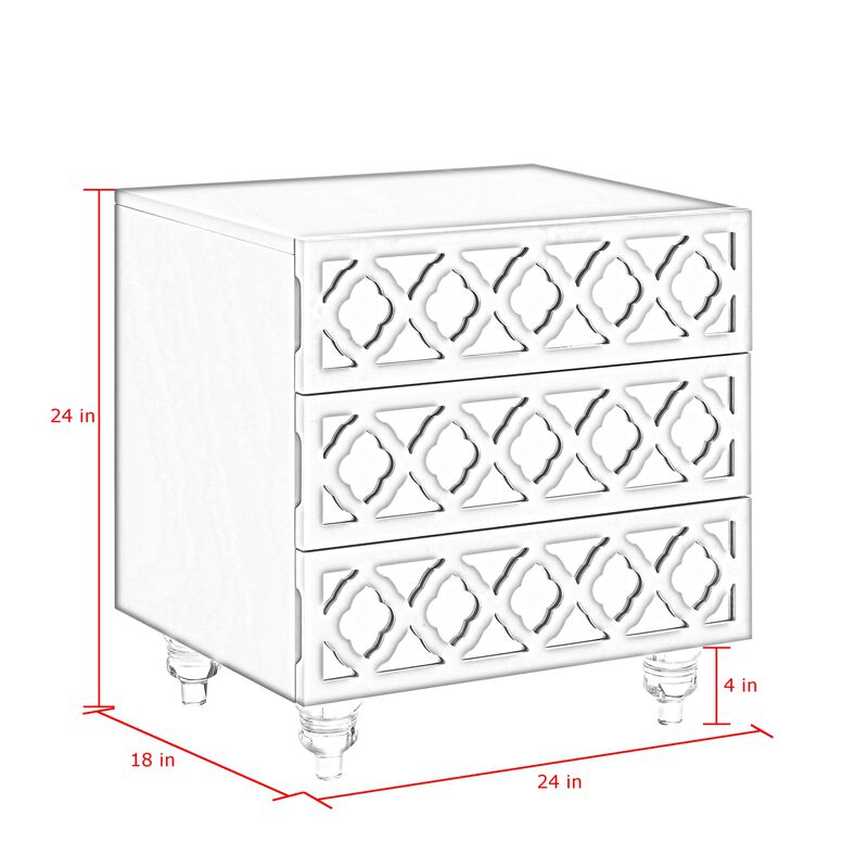 Inspired Home Gina  Side Table/Accent Table/Nightstand