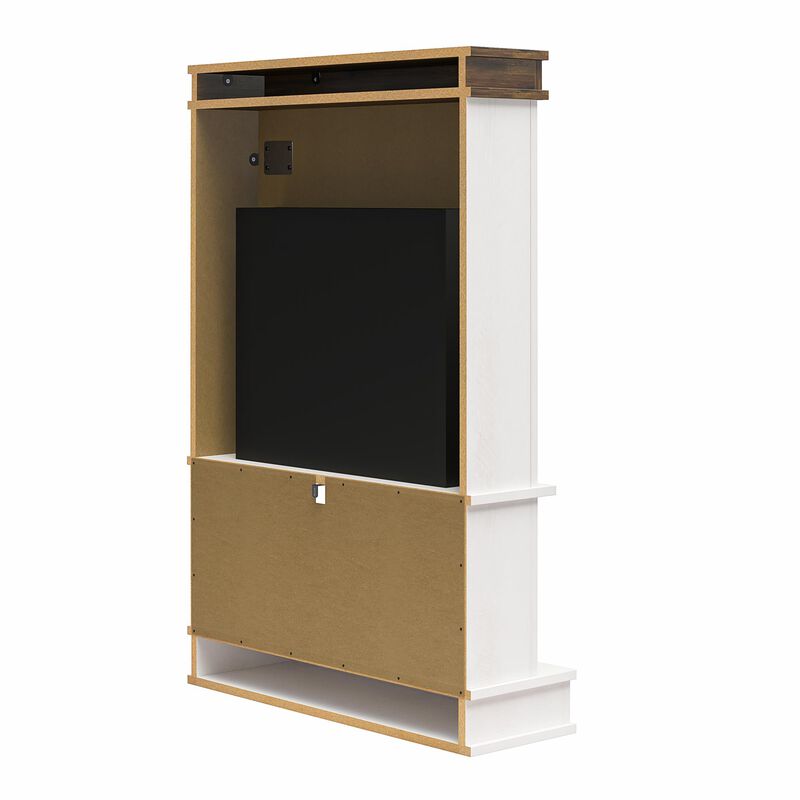 Ameriwood Home Mateo Electric Fireplace Space Heater with Mantel and Open Shelf
