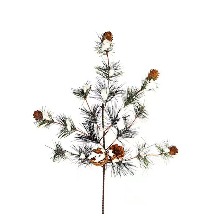 Set of 6 Snowy Pine Sprays - Perfect for Seasonal Home Decor