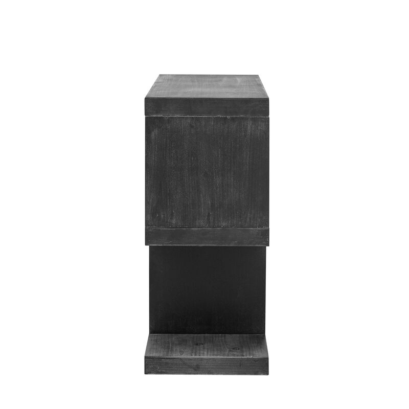 Merax Retro Console Table with 2-Tier Open Shelf