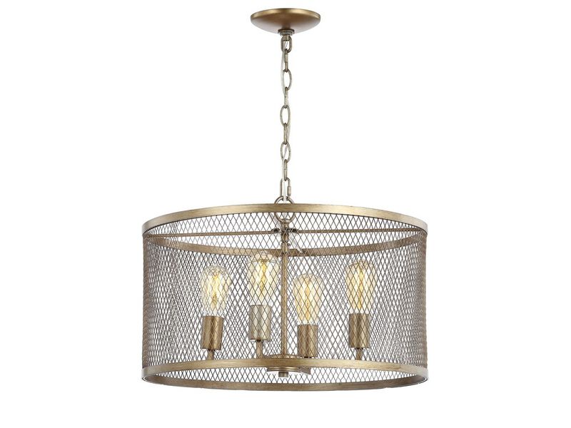 Pen Iron Adjustable Industrial Mesh LED Pendant