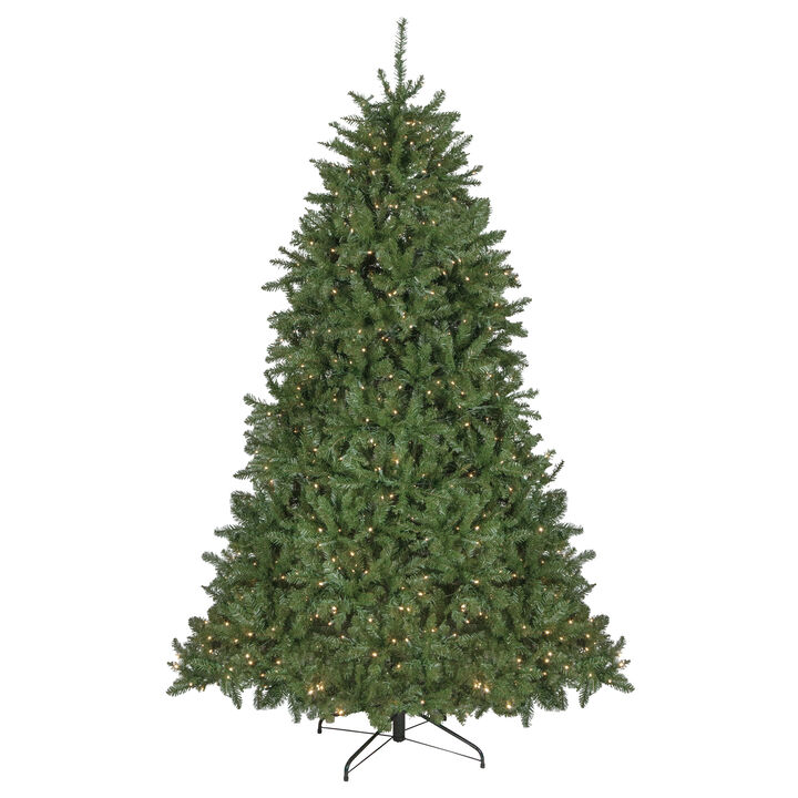 7.5' Pre-Lit Rockwood Pine Artificial Christmas Tree  Clear LED Lights