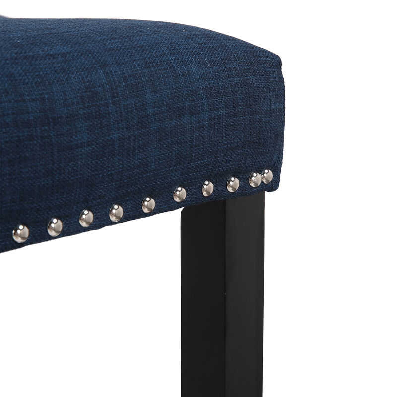 WestinTrends 29" Upholstered Saddle Seat Bar Stool (Set of 2)