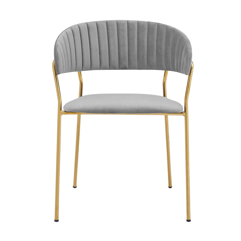 Rococo  Blue Faux Leather and Metal Counter Height Bar Stool