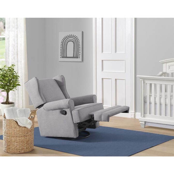 Oxford Baby Teegan Swivel Rocker / Recliner Gray