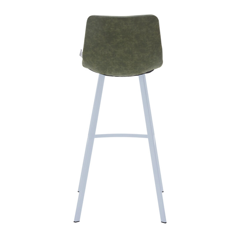 Elland - Bar stool -Light Grey- White Base