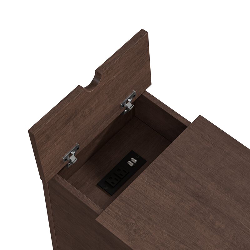 FESTIVO Classic Charging End Table w/ USB Ports & Storage