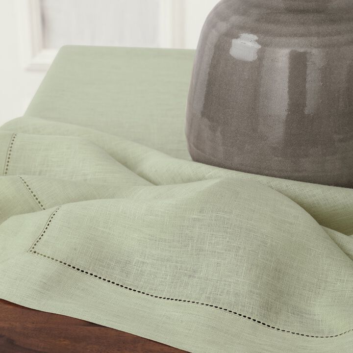 Solino Home 100% Pure Linen Tablecloth | Classic Hemstitch