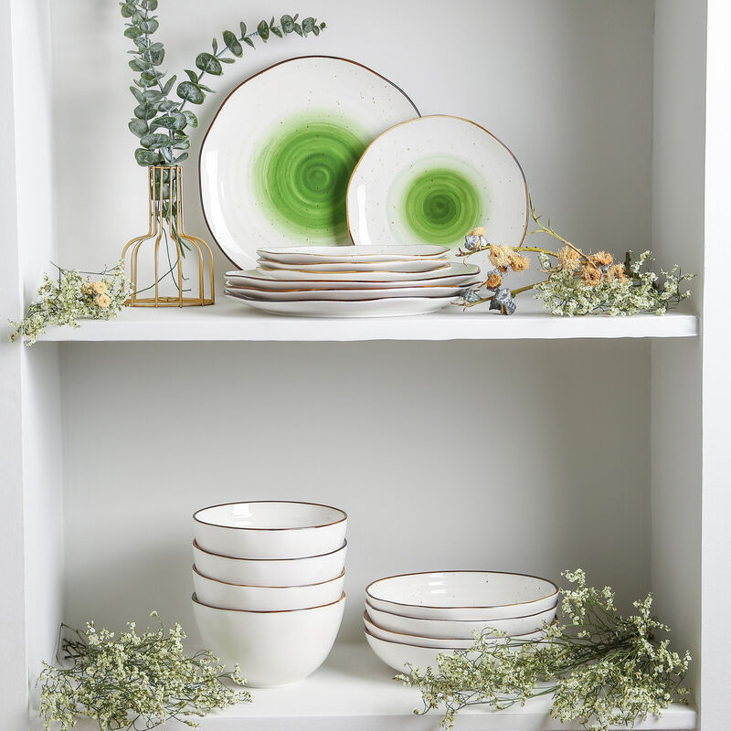 Christian Siriano Luma Porcelain 16 Piece Dinnerware Set