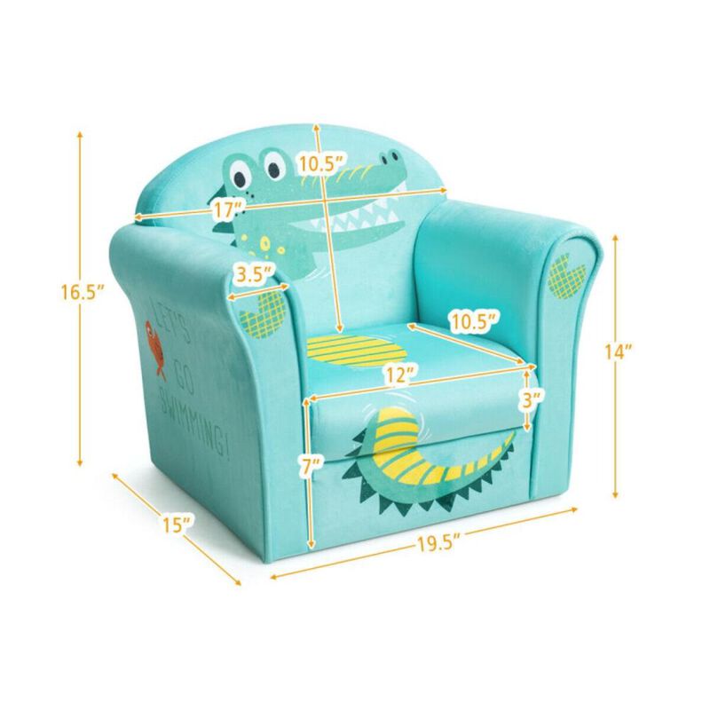 Hivvago Kids Astronaut Armrest Upholstered Couch