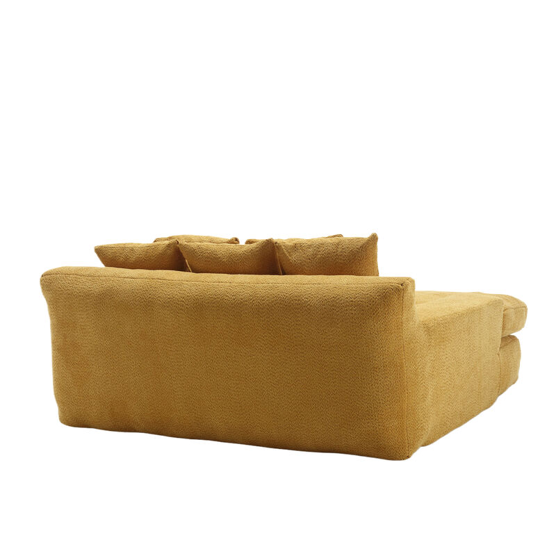 Merax Chenille 2-seater Lazy Sofa With 5 Back Pillows