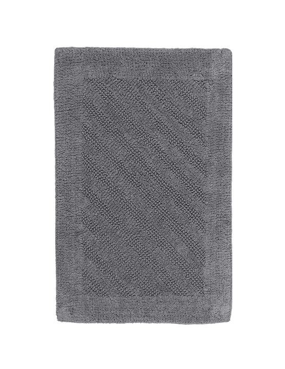 Knightsbridge Shooting Star 220 GSF Reversible Bath Rug 21 x 34 - Silver