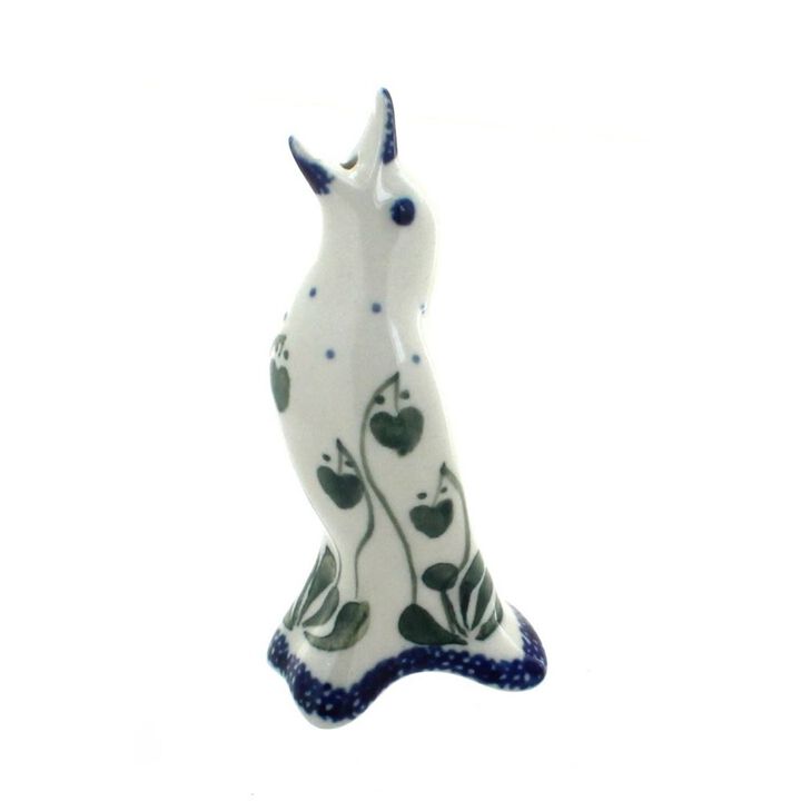 Blue Rose Polish Pottery Mardi Gras Pie Bird