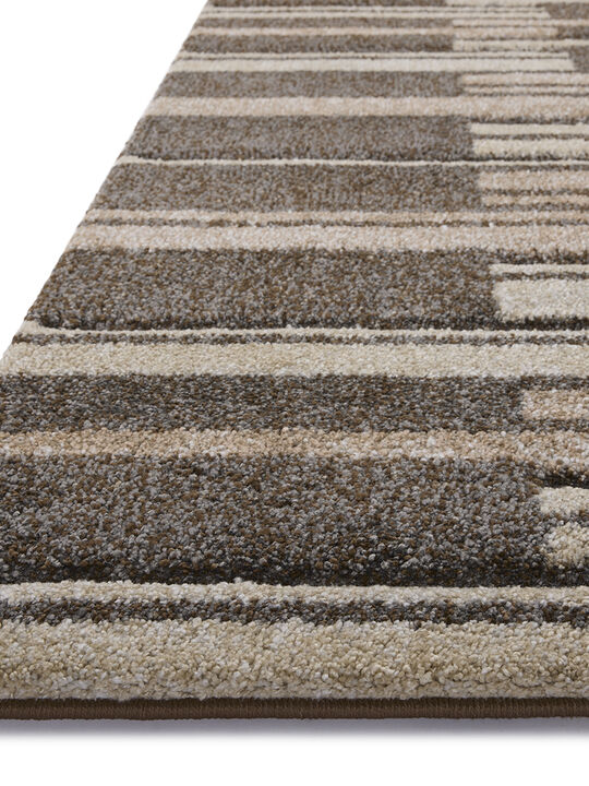 Silas SLA-08 Mocha / Champagne 18" x 18" Sample Rug by