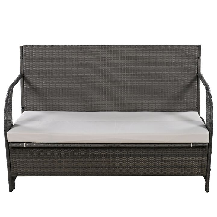 Merax Multi-functional  Outdoor Loveseat Rattan Set