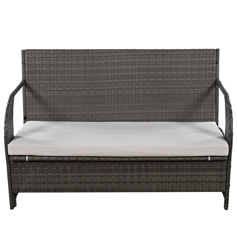 Merax Multi-functional  Outdoor Loveseat Rattan Set