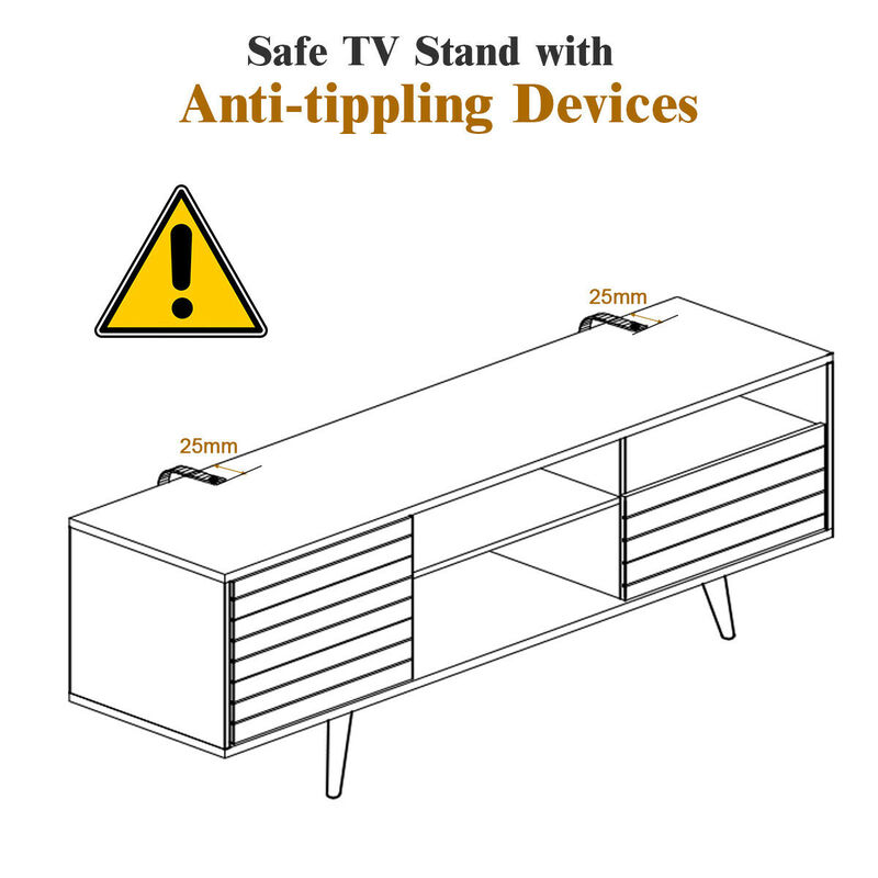 Mid-Century Modern TV Stand for TVs up to 65 Inch