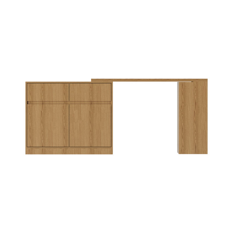 FUFU&GAGA Modern Kitchen Island Table with Ample Storage, 47.2'' Wide, (47.2" W x 35.4" D x 30.5" H), Brown