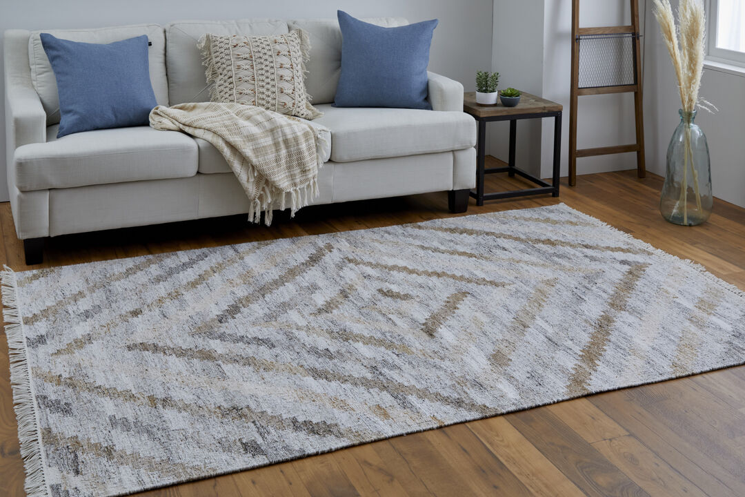 Beckett 0724F Ivory/Gray/Tan 5' x 8' Rug