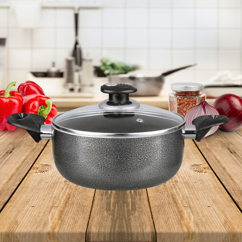 Brentwood Dutch Oven Aluminum Non-Stick 5 Qt-Gray