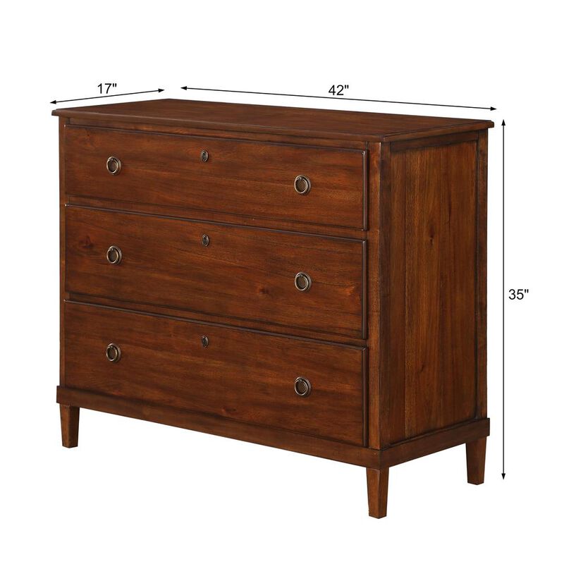 Comfort Pointe Cambridge Brown 3 Drawer Dresser