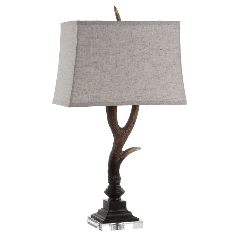 Antler Rustic Resin/Crystal LED Table Lamp