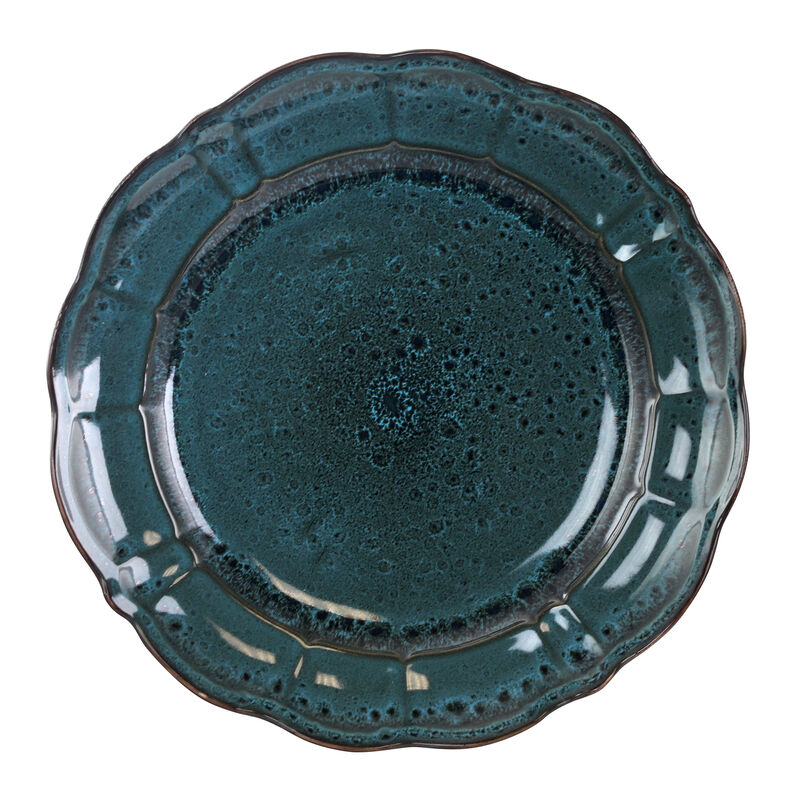 Elama Lavish Blue 16 Piece Dinnerware set with Complete Setting for 4