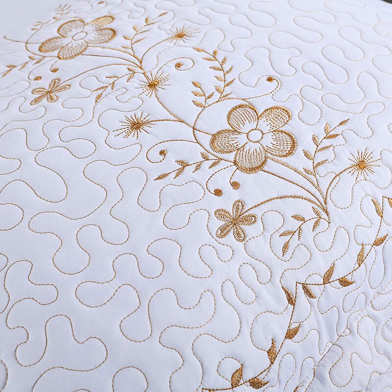 Marcielo 2 Pcs Embroidered Floral Pillow Shams