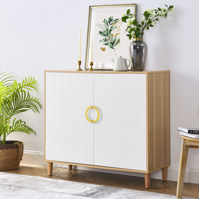 35.5 in.H Stoarge Accent Cabinet with Shelves