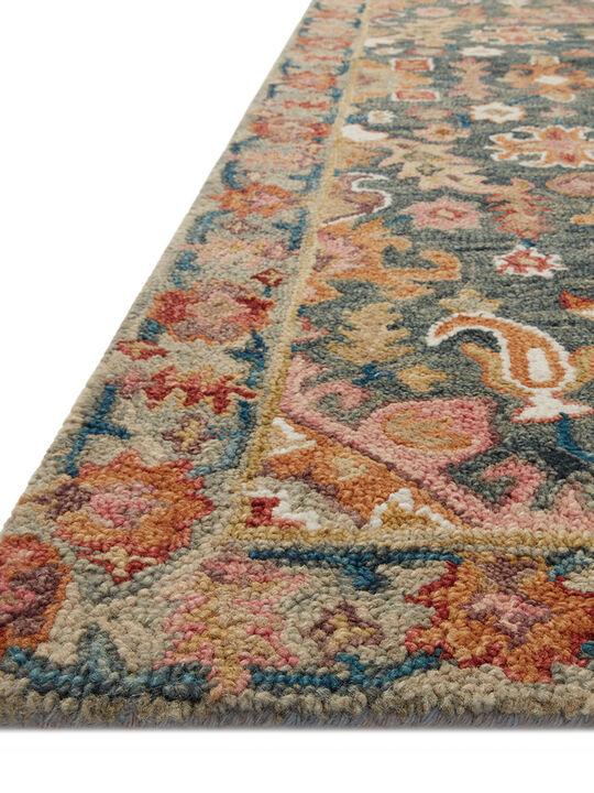 Victoria VK-22 Navy / Multi 18" x 18" Sample Rug by