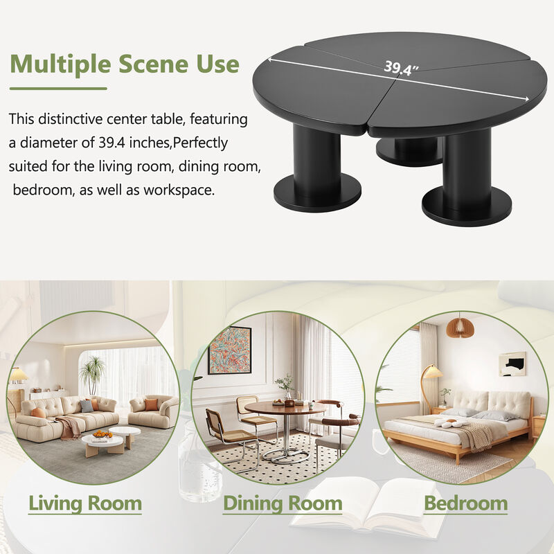 Merax Minimalist Painting Coffee Table
