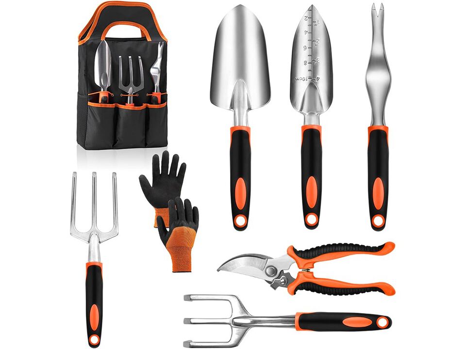 AT1nTen Garden Tool Set with Non Slip Rubber Grip